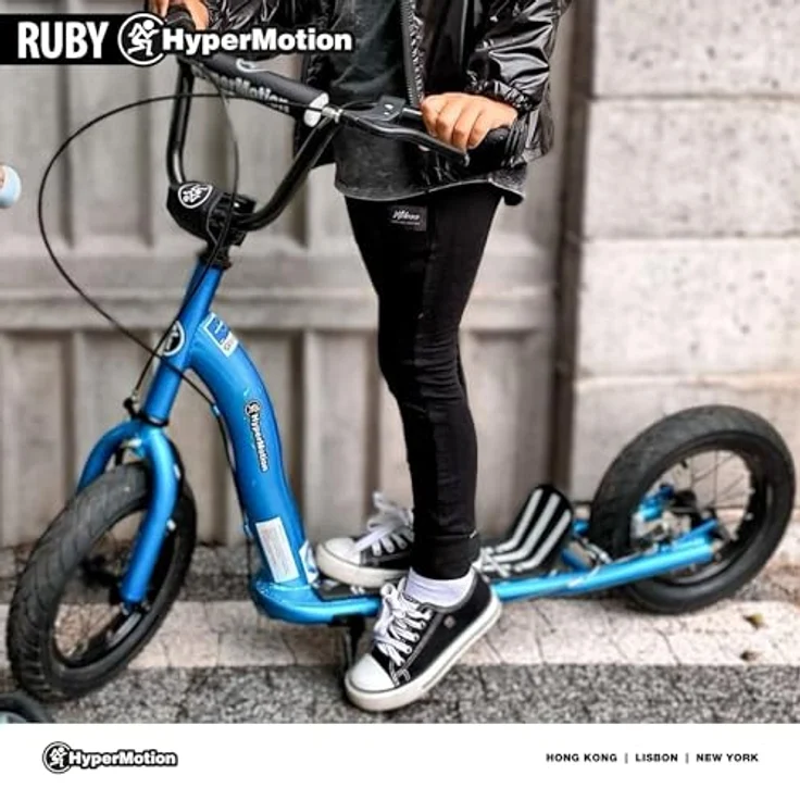 HyperMotion RUBY 12.2 Kinderroller, 12 Zoll Luftreifen, höhenverstellbar, mit Handbremsen, blau – Bild 6