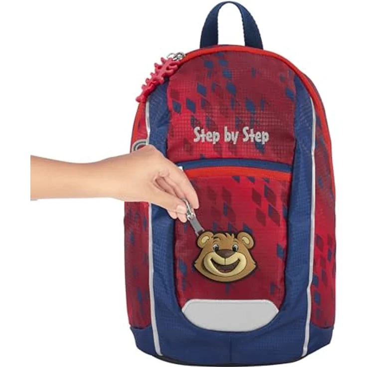 Step by Step Rucksack-Set KIGA Mini FC Bayern „Berni“, ergonomischer Rucksack mit höhenverstellbaren Brustgurt, für Kindergarten & Kita, rot - blau, 6l – Bild 3
