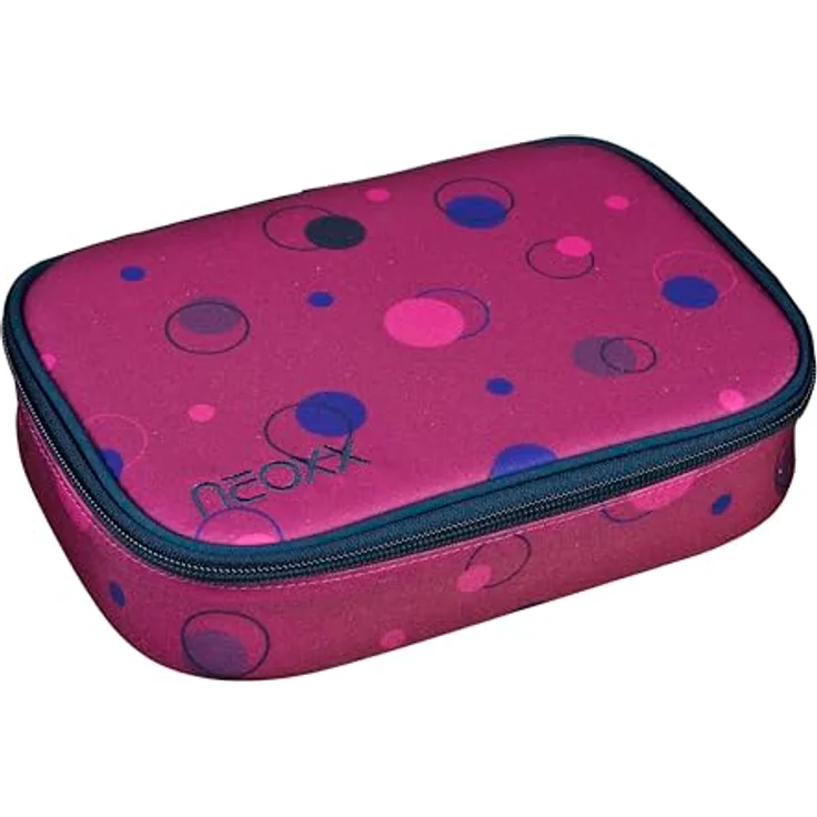 neoxx Schlamperbox Dunk Bubble me Around aus recycelten PET-Flaschen Platz für EIN Geodreieck Stifte Flap mit 26 Stifteschlaufen ca. 23,5 x 17 x 6,5 cm für Mädchen – Bild 1