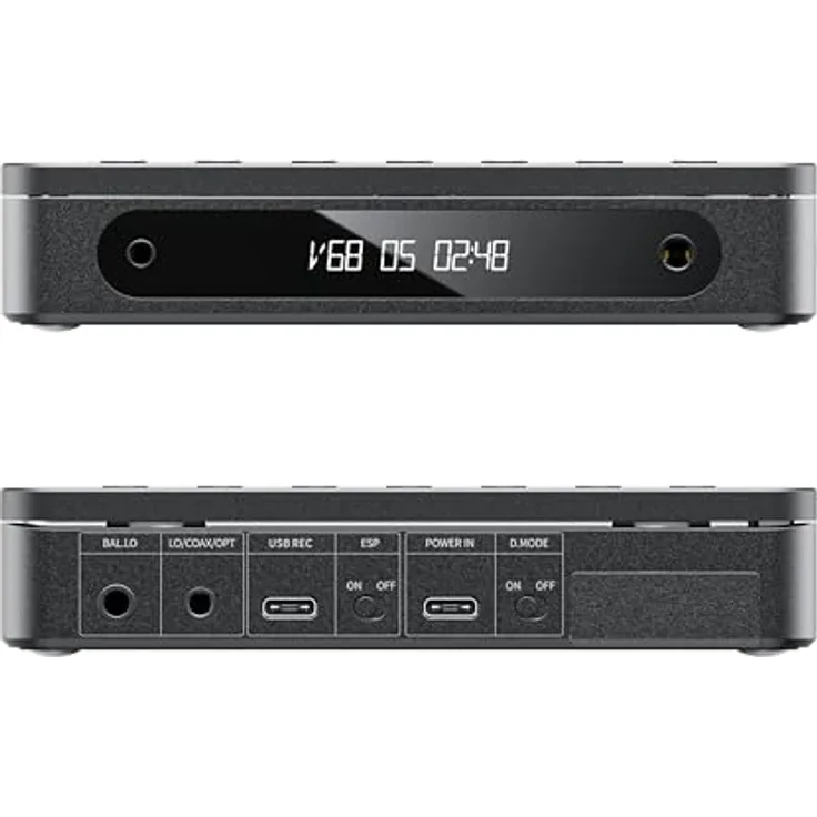 FiiO DM13, tragbarer Stereo-CD-Player mit USB-Ripping, optischen/koaxialen Ausgängen, ausdauerndem Akku, schwarzes Bluetooth