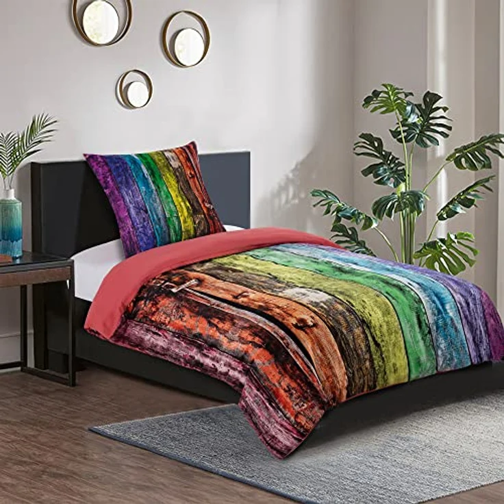 Sanilo® Bettwäsche 135x200 cm, 100% feinste Baumwolle, Rainbow, Oeko-TEX Zertifiziert – Bild 2