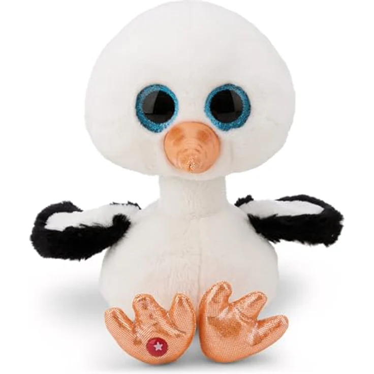 NICI Kuscheltier GLUBSCHIS Storch Sir Sorto, 15cm, weiß, weiches Plüschstofftier mit Glitzeraugen, ideal zum Kuscheln und Spielen, perfektes Geschenk für Kinder und Erwachsene | 63032 – Bild 4