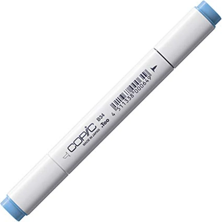 Copic Classic Marker Typ B - 34, Manganese Blue, professioneller Layoutmarker mit dualem Spitzensystem, schnelltrocknender und wischfester Tinte – Bild 1