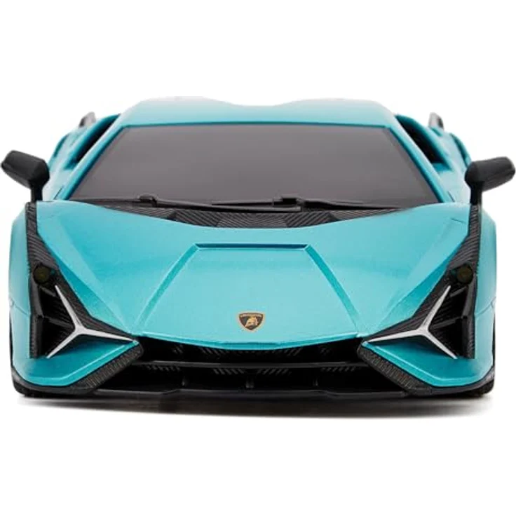 CMJ RC CARS Lamborghini Sián FKP 37, 1:24 Maßstab, blau, ferngesteuertes Sport Rennspielzeugauto mit 6,4 km/h Höchstgeschwindigkeit – Bild 2