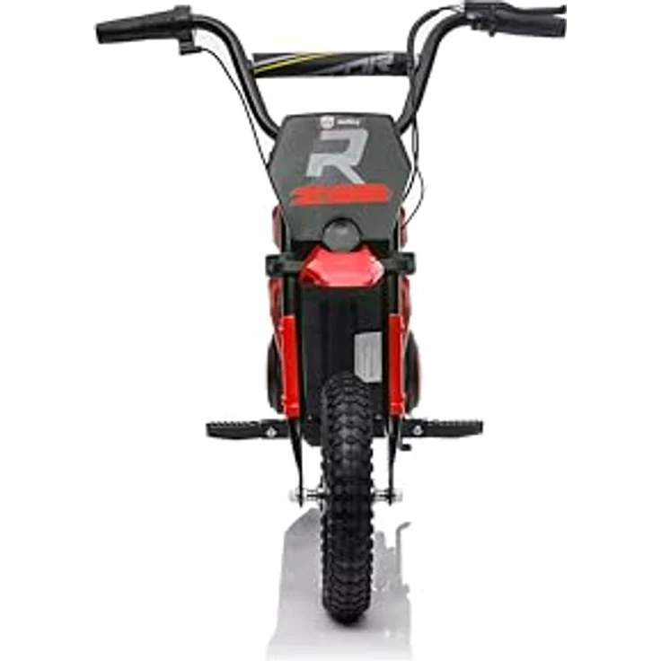 FINOOS Elektro Motorrad Kinder Hurricane 24V, Elektromotorrad mit 350W Motor, 8/16 KMH Geschwindigkeitsmodus, 20KM Lange Reichweite, 12 Zoll Luftreifen, Moto Cross für Kinder von 3,5 – 7 Jahren (Rot) – Bild 2