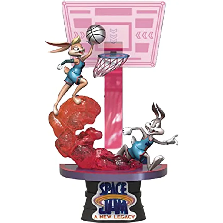 Beast Kingdom Space Jam 2 D-Stage, Diorama mit Lola und Bugs Bunny, ca. 15 cm, transparentes Display-Box