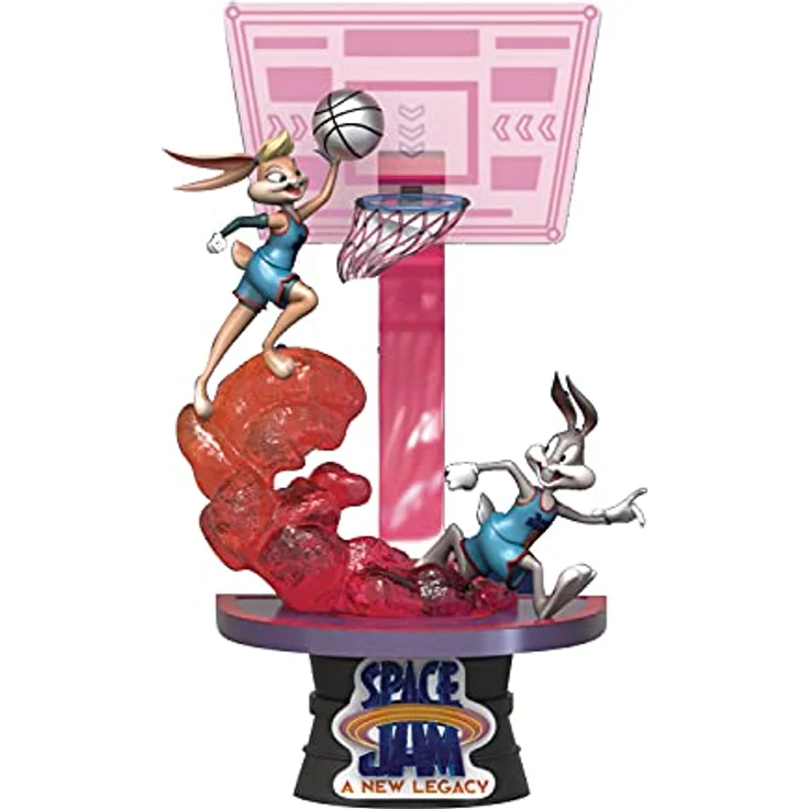 Beast Kingdom Space Jam 2 D-Stage, Diorama mit Lola und Bugs Bunny, ca. 15 cm, transparentes Display-Box – Bild 1