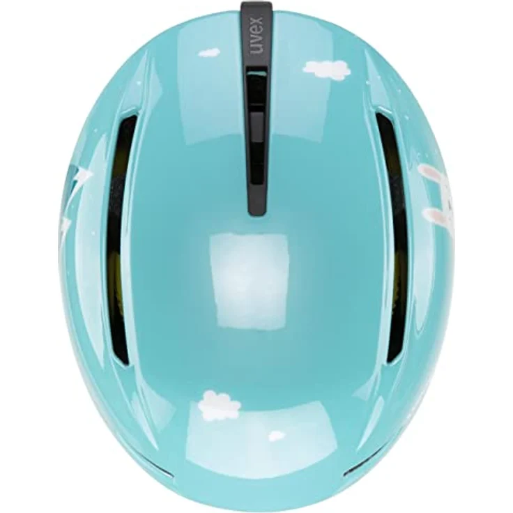 uvex Kinder Skihelm viti, Turquoise Rabbit, verstellbares IAS System, FAS-Gurtband, monomatic Komfortverschluss – Bild 5