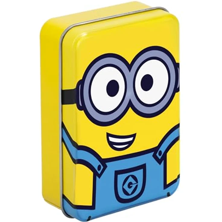 Paladone Minions Illustrierte Spielkarten – Offiziell Lizenziertes Ich Einfach Unverbesserliches Kartenspiel in Sammeldose, ikonische Charaktere mit Kevin Stuart & Bob, Gelbe Minion-Aufbewahrungsdose, Geschenk für Fans – Bild 5