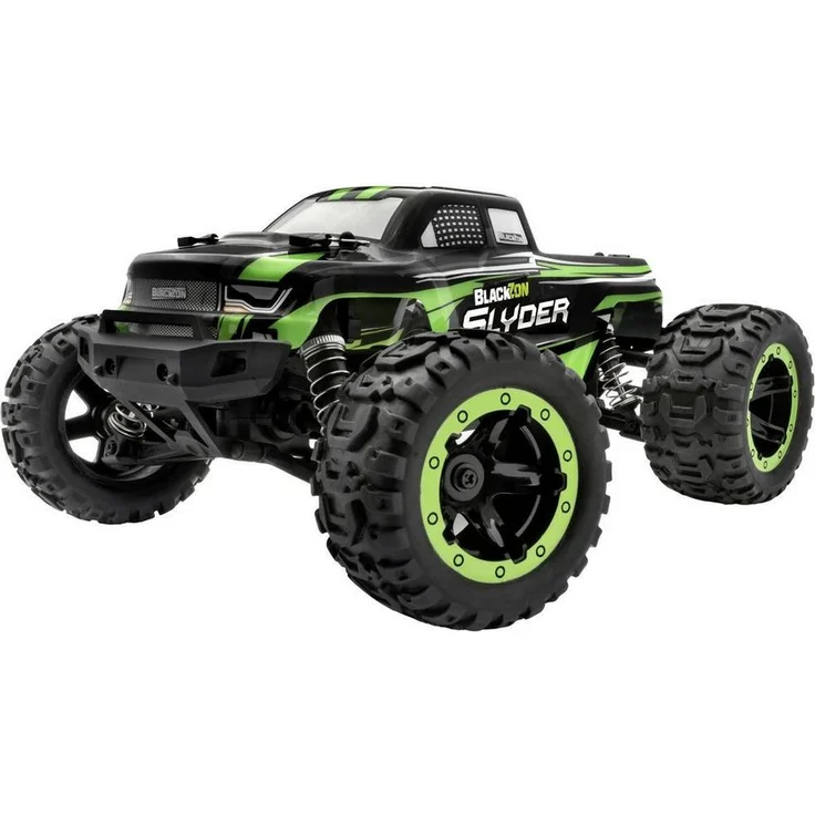 Blackzon RC-Auto 1:16 4WD Monster Truck, Allradantrieb, grün-schwarz – Bild 1