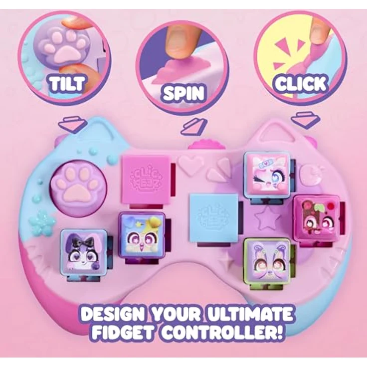 Goliath Toys Clickeez Controller, Fidget- und Fingerspielset mit 5 Clickeez Figuren und klickendem Fidget-Mechanismus – Bild 6