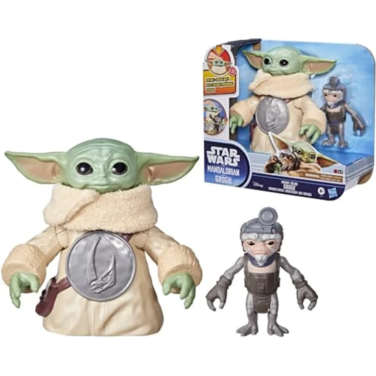 Star Wars Knuddelspaß Grogu, 16,5 cm große elektronische Action-Figur mit Anzellaner, interaktives Spielzeug mit über 20 Geräuschen für Kinder ab 4 Jahren – Bild 2