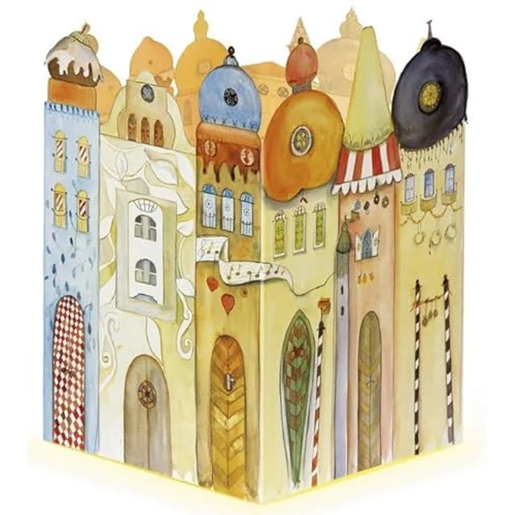 Korsch Leuchtendes Städtchen Adventskalender, dreidimensionaler Windlicht-Kalender mit konturgestanzten Illustrationen – Bild 6