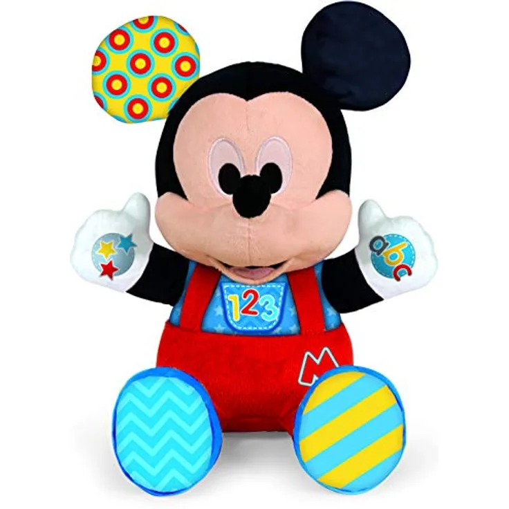 Clementoni Disney Baby Plüschtier Baby Mickey, niedliches Kuscheltier für Babys