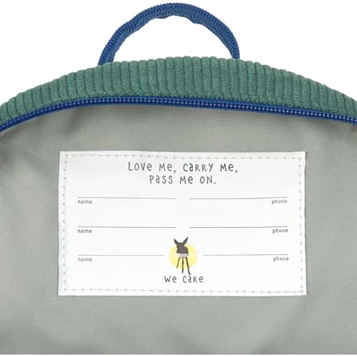 LÄSSIG Kinder-Rucksack Tiny Backpack Cord Little Fun ocean green, mit Brustgurt und 3,5L Volumen, ideal für Kita und Krippe – Bild 3
