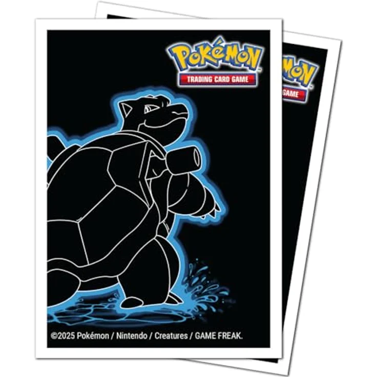 Ultra Pro - Neon Kanto APEX Deck Protector Sleeves Turtok, 105 Stück, neonfarbenes Blastoise-Motiv auf schwarzem Hintergrund – Bild 2