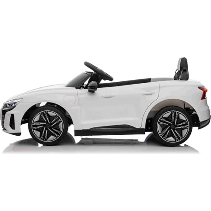 Beneo Motors Audi RS E-tron GT, Elektroauto für Kinder mit 12V Lithium-Batterie, 2,4-GHz-Fernbedienung, USB/AUX/Bluetooth, LED-Leuchten, 2x25W Motor, weiß, Originale Lizenz – Bild 5
