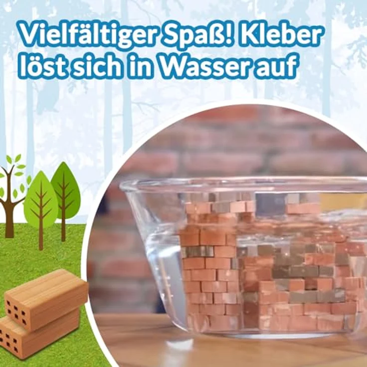 Trefl Brick Trick: Kleines Waldhaus – EKO Ziegelsteine Set mit 220 Teilen, mehrfach verwendbar, für Kinder ab 6 Jahren – Bild 4