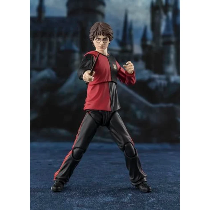 TAMASHII NATIONS Harry Potter S.H.Figuarts Actionfigur, 16 cm mit Zauberstab, Zaubereffekten und austauschbaren Gesichtsteilen, offiziell lizenziertes Produkt aus "Harry Potter und der Feuerkelch" – Bild 2
