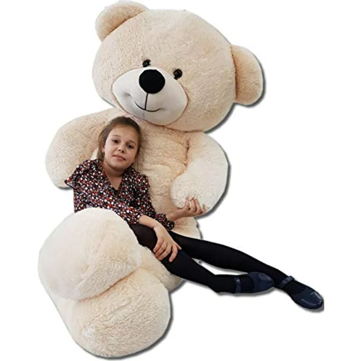 Odolplusz Teddybär 220cm GIGANT Groß Teddy Bear Plüschbär Stofftier Kuscheltier Plüschtier XXL, beige, Qualitativ hochwertiges Geschenk für Kinder – Bild 2