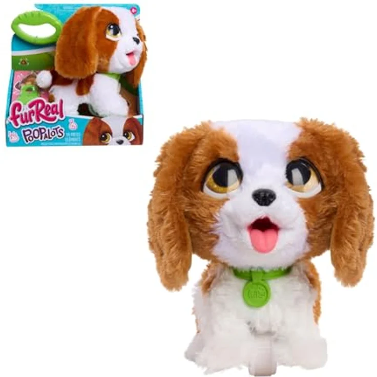 Just Play FurReal Poop-A-Lots Spaniel King Charles, interaktiver Funktionsplüsch für Kinder ab 3 Jahren – Bild 1