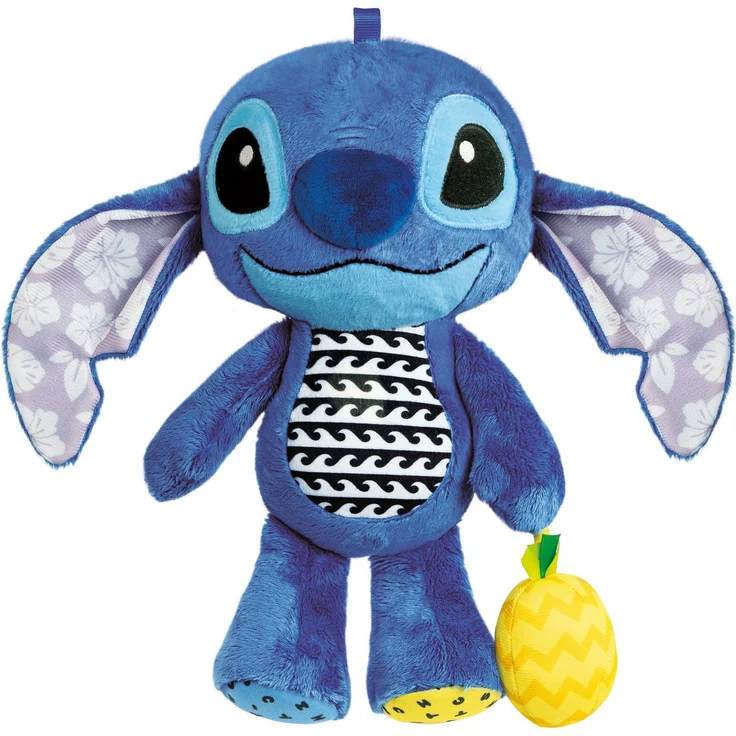 Clementoni® Plüschfigur Disney Baby, Stitch, Erste Aktivitäten, Made in Europe, Süßer Spielkamerad für unterwegs, waschbar – Bild 1