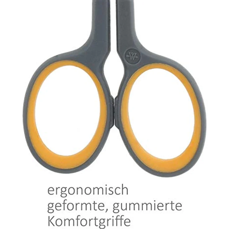 ACME - Titanium Super Schere 10 cm lang softgrip Silhouettenschere grau gelb - Preisvergleich – Bild 6