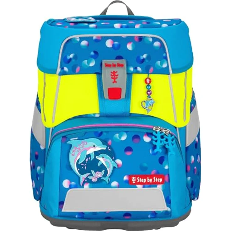 Step by Step Neon Pull-Over für Schulranzen, reflektierend, 100% recyceltes Polyester, wetterfest, passend für Modelle SPACE, CLOUD, GIANT, BASIS, 2IN1 PLUS – Bild 1
