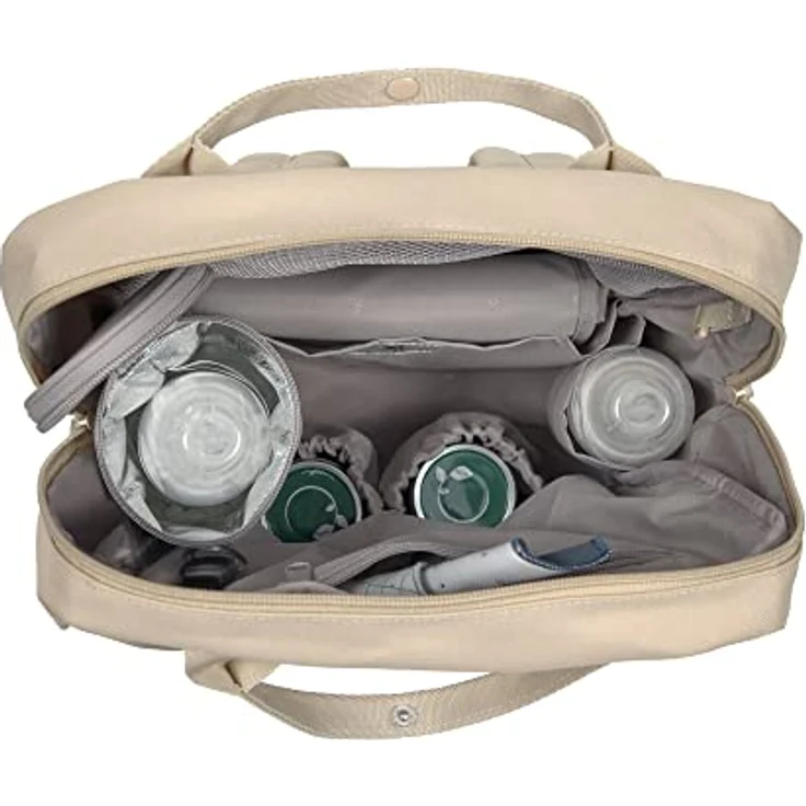 LÄSSIG Vividal Backpack humus Wickelrucksack, Kinderwagenbefestigung, Isolierter Flaschenhalter – Bild 2