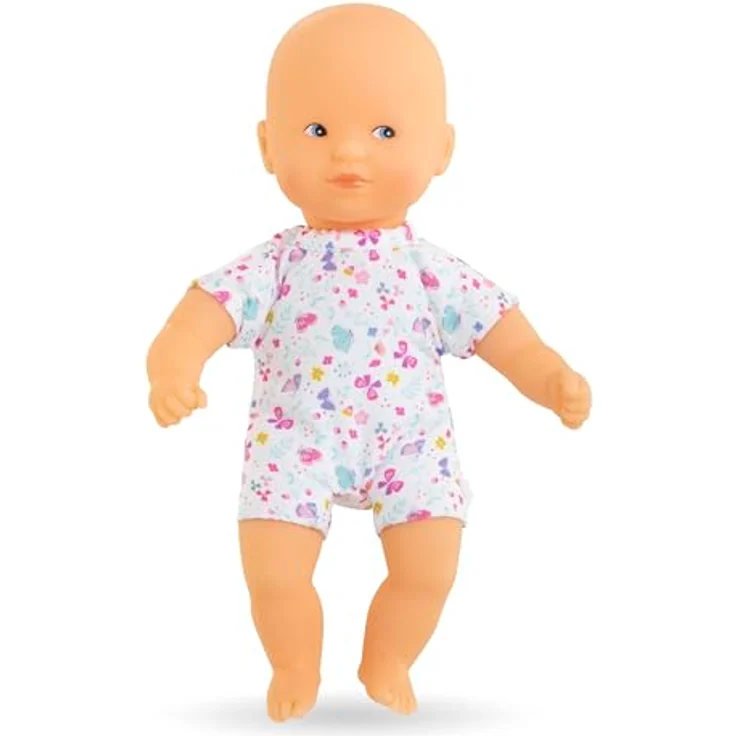 Corolle Mon Premier Poupon Mini Calin Gute Nacht Set, Weichkörperpuppe 20cm mit weißen Strampler, extra türkisem Pyjama, pinkem Schlafsack und Vanilleduft, ab 18 Monaten – Bild 5