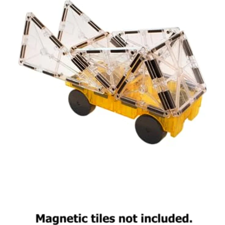 MAGNA-Tiles Cars 2-teiliges Erweiterungsset – magnetische 3D-Baukacheln – Bild 5