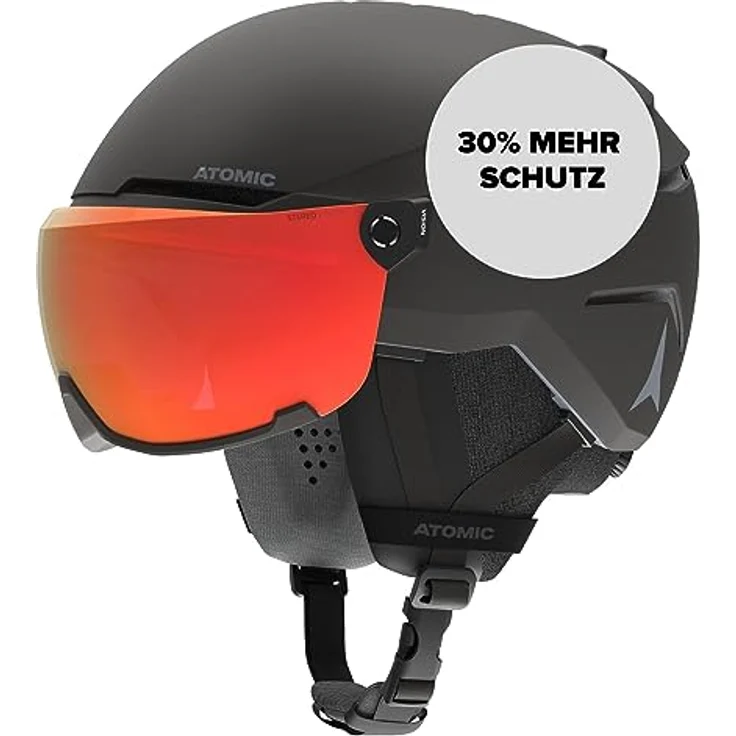 ATOMIC Savor Visor Photo Skihelm mit Visier - Black - Größe L - Maximale Stoßdämpfung - Active Aircon Belüftungssystem - Hochwertige Verspiegelung für klare Sicht, 59-63 – Bild 1
