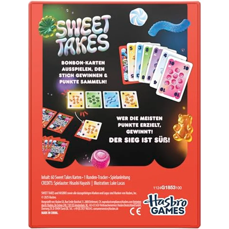 Hasbro Gaming Sweet Takes Kartenspiel - Strategisches Partyspiel für 2 bis 5 Spieler, bunte Karten für Kinder ab 8 Jahren – Bild 4