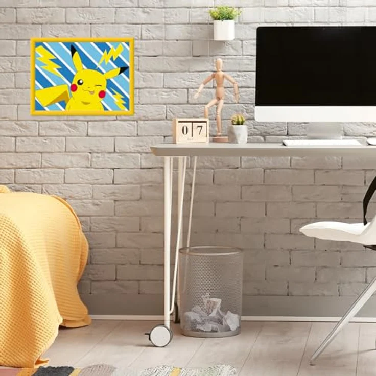 Ravensburger Malen nach Zahlen CreArt, Freches Pikachu, Made in Europe, mit farbigen Motivlinien – Bild 4