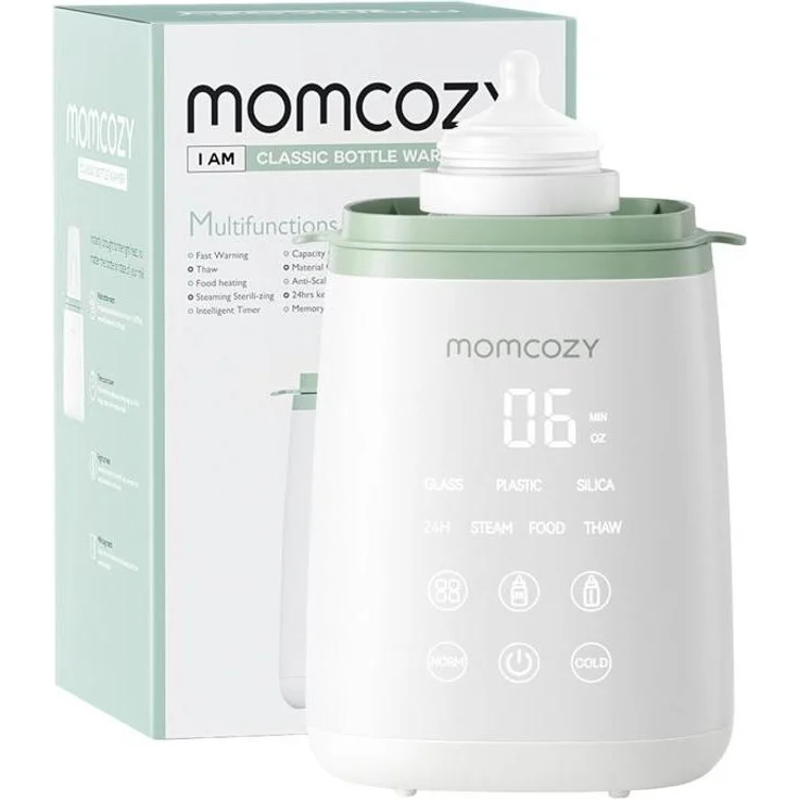 Momcozy Flaschenwärmer MW001-WH94NB-A, Baby Bottle Warmer mit schneller Heizfunktion, weiß