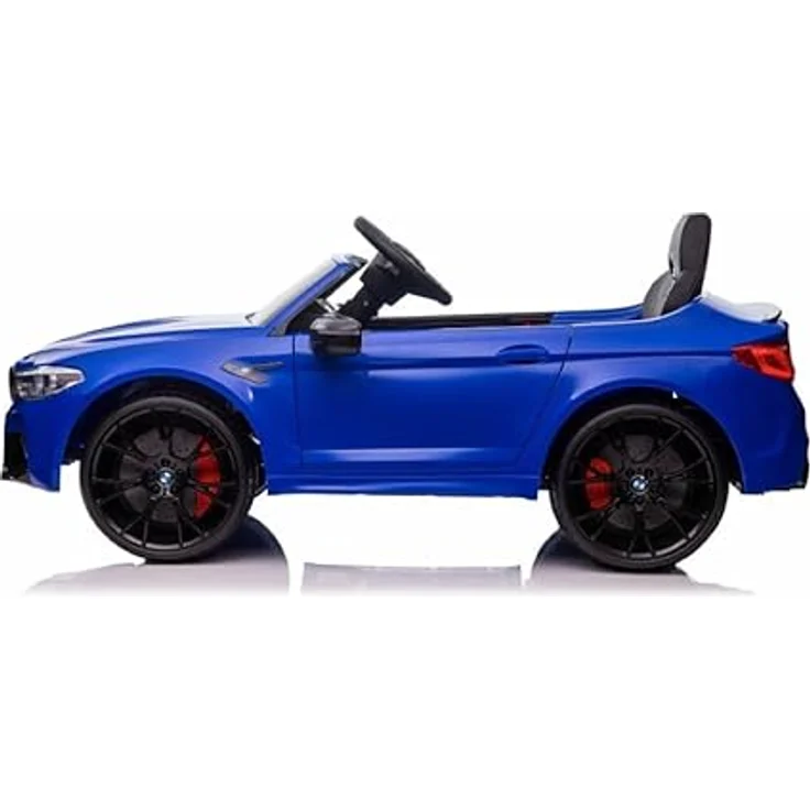 FINOOS BMW M5 Kinder Elektroauto 24V, 2,4GHz Fernbedienung, Gummireifen, Ledersitz, Musik & LED-Beleuchtung, blau, für 1-6 Jahre – Bild 4