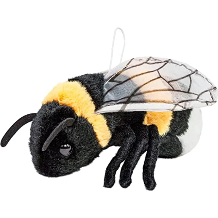 Teddys Rothenburg Hummel 17 cm Kuscheltier Insekt Uni-Toys Plüschtier Biene Wespe, Schwarz/gelb, Kuschelweicher Plüsch – Bild 1