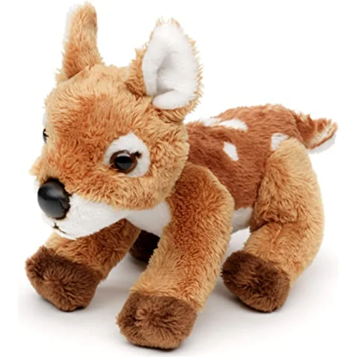 Uni-Toys Rehkitz Plushie, 15 cm Plüsch-Reh mit hochwertigem Polyester-Obermaterial, recyceltem Füllmaterial, ideal zum Spielen und Kuscheln – Bild 1