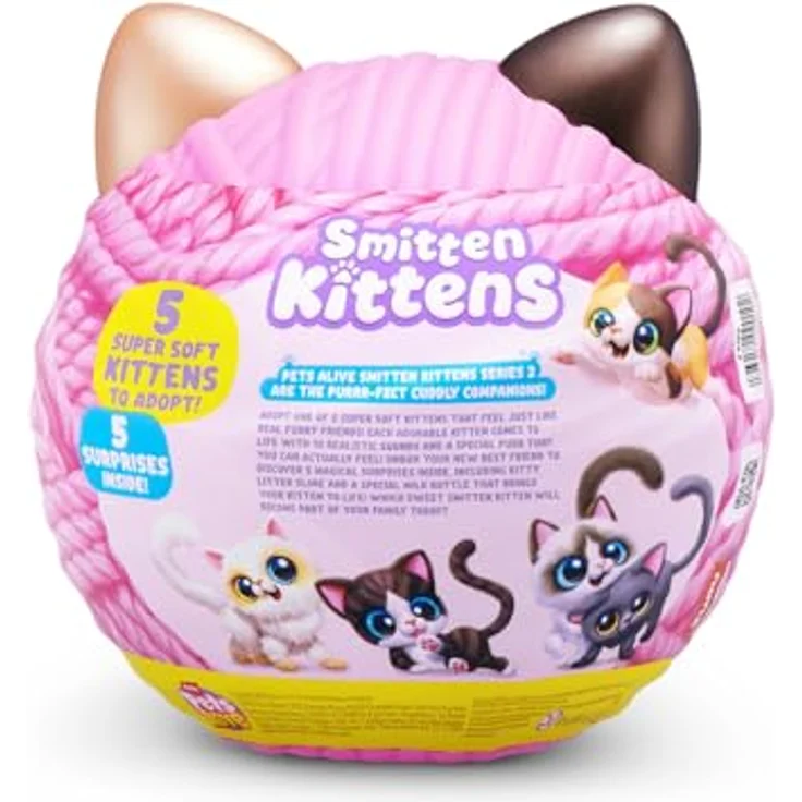 ZURU Pets Alive Smitten Kittens S2, interaktives Kuscheltier mit 10 Geräuschen, sortiert – Bild 8