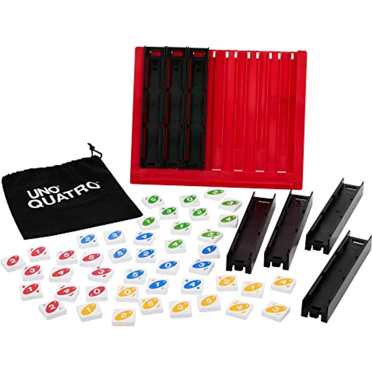 Mattel Games UNO Quatro Spiel für Film- und Familienabende, Spieleabende, Reisen, Camping und Partys, HPF82 – Bild 2