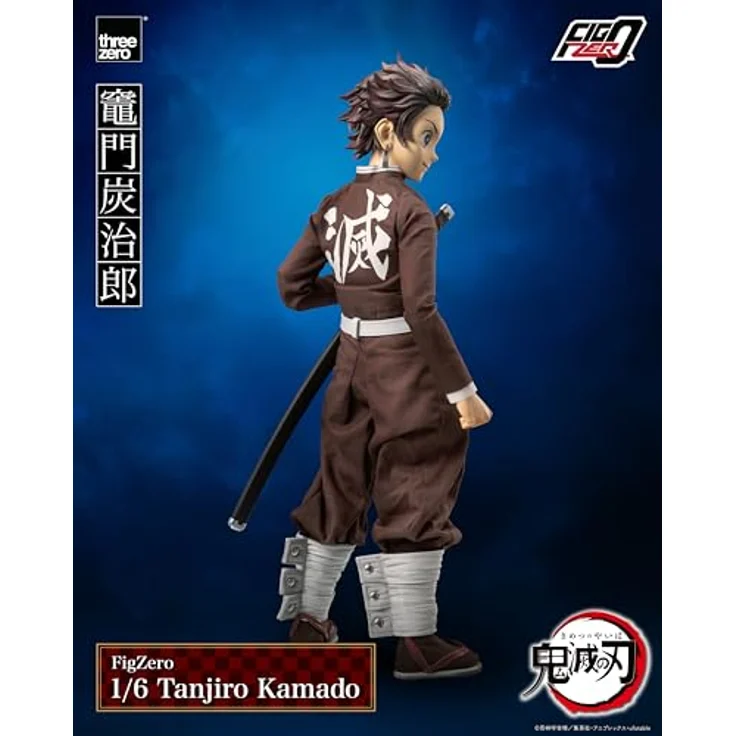 ThreeZero Demon Slayer: Kimetsu no Yaiba FigZero Actionfigur 1/6 Tanjiro Kamado, detailreiche Nachbildung aus PVC, ABS und Metall, 27 cmhöhe, inklusive Zubehör – Bild 9