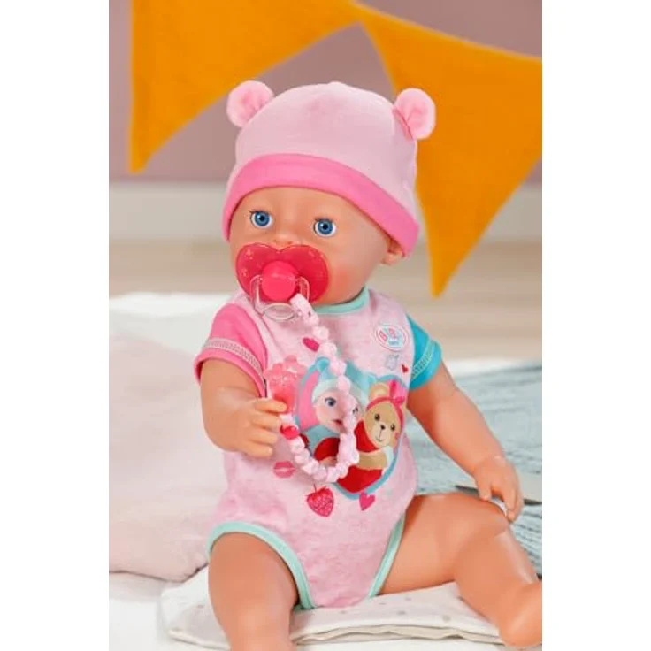 BABY born Magischer Schnuller mit Clip, 2fach sortiert für 43cm Funktionspuppen, rosa, reagiert auf Nuckelbewegungen und Schlafmodus – Bild 5