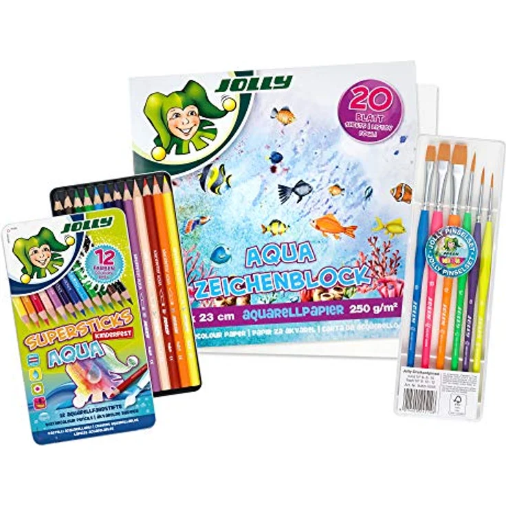 JOLLY AQUARELL ZEICHENSET, Malfarben für kreative Wasserfarben-Illustrationen – Bild 3