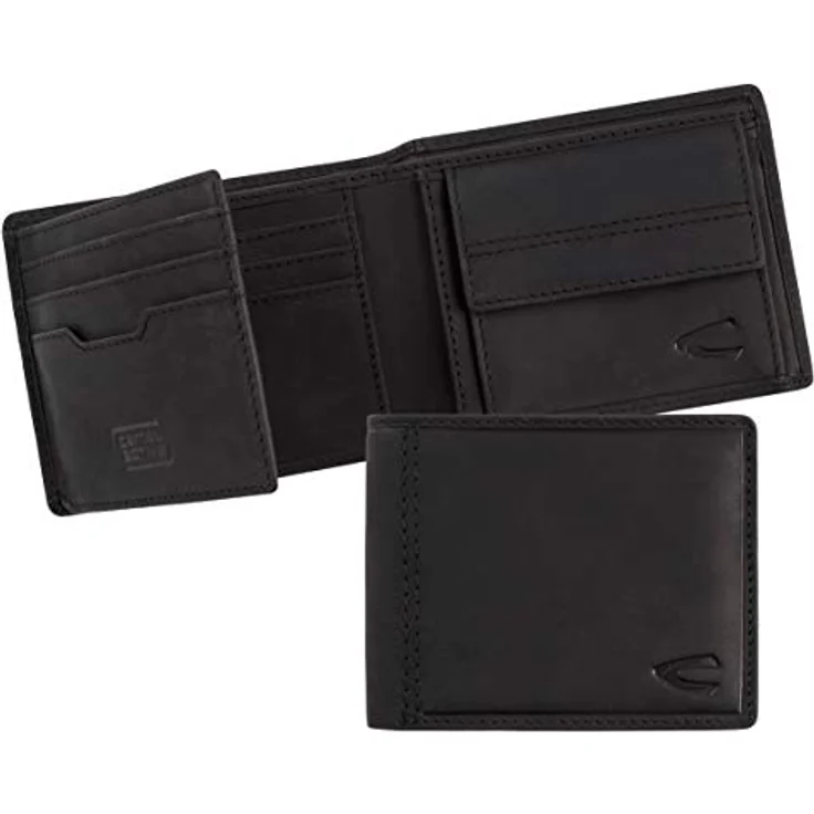 camel active Vietnam Herren Geldbörse RFID Klein Querformat Leder Schwarz – Bild 3