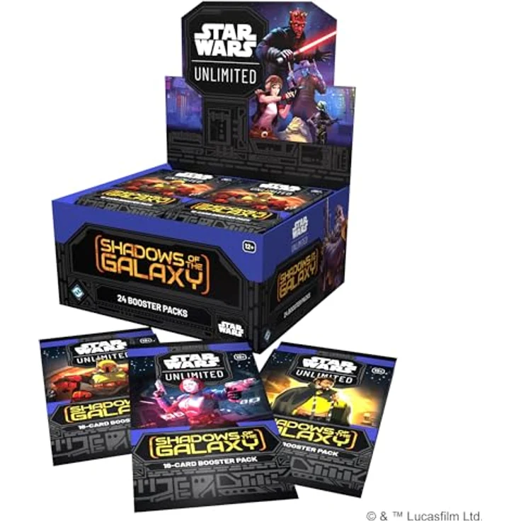 Fantasy Flight Games Star Wars Unlimited - Shadow of the Galaxy Display (English), Trading Card Game Booster Display - Smugglers, Rogues, and Bounty Hunters from the Outer Rim, 24 Packs of 16 Cards, Ages 12+ – Bild 4