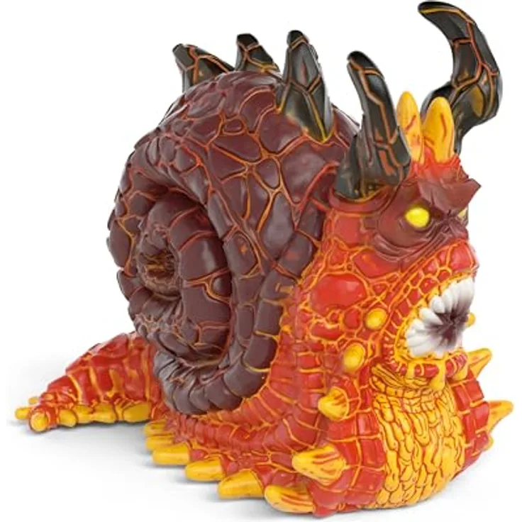 Schleich Lavaschnecke Eldrador Creatures, orange-rote Spielzeugfigur mit spitzen Stacheln, 9 x 5 x 5 cm