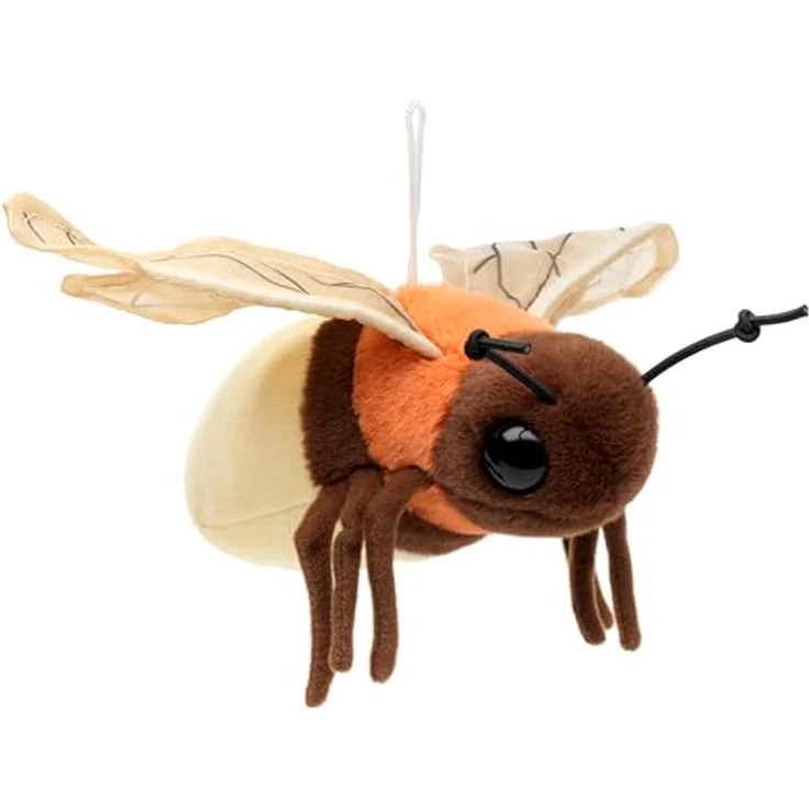 Uni-Toys Glühwürmchen, Plüsch-Insekt mit Licht, 17 cm, naturgetreues Design, inkl. austauschbare LR44 Batterien – Bild 3