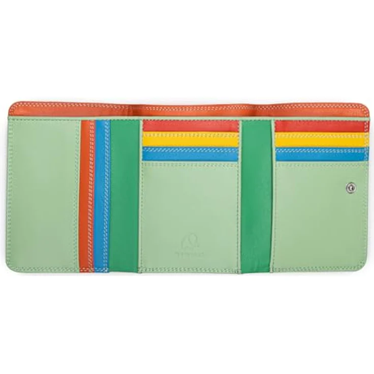 Mywalit Medium Tri-fold Geldbörse aus 100% Leder, grün, 12 cm x 8 cm x 3 cm – Bild 2