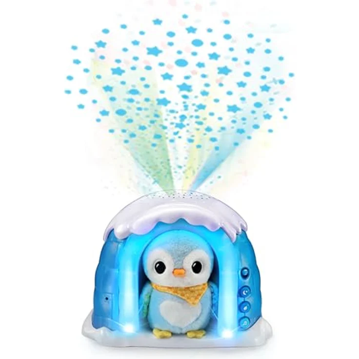 VTech Baby 2-in-1 Sternenlicht-Pinguin – Kuschelige Spieluhr-Einschlafhilfe mit Licht-Projektor und Einschlaf-Musik, blau – Bild 2