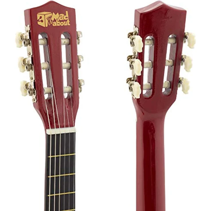 TIGER Klassische Gitarre MA-CG08 1/2 Größe Rot Klassikgitarre - Bunte Spanische Gitarre mit Tragetasche, Gurt, Plektrum und Ersatzsaiten – Bild 2